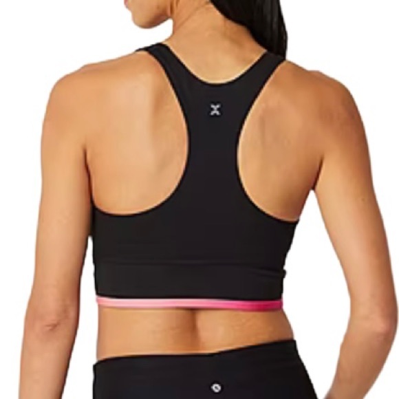 Xersion Women's Black Pink Light Support Longline Sports Bra Size XL XXL - Picture 2 of 13
